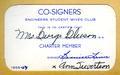 Co-Signers Club membership card, 1958