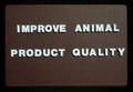 Improve Animal Product Quality presentation slide, 1979