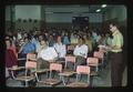 Arnold Appleby speaking at Crop Science staff meeting, Oregon State University, Corvallis, Oregon, 1975