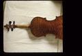 fiddle with cherry back, spruce top. 24 inches long. Made Sept. 15, 1917 by Matt H. Tolonen. (Property of Carl Tolonen)