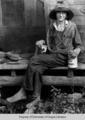 Elsie Stewart: tomboy on cabin porch