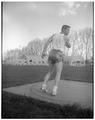 Shot put or discus throw, circa 1950