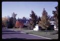 Autumn color on sweetgum trees on Van Buren Street by E.B. Lemon and Lear houses, Corvallis, Oregon, 1966