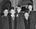 OSSHE Chancellor John R. Richards, Wilfrid E. Johnson, OSC President August L. Strand, Yasuo Baron Goto and William E. Walsh