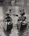Students canoeing on the Mary's River