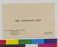 Business card of Mr. Sherman Soo