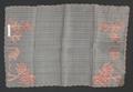 Tea Cloth of very fine woven sheer abaca cloth with a mirror image on each end