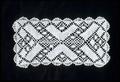 9 x 4.5 inch little doily of bobbin lace, 1972