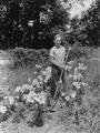 Kenneth Williams in his lily bulb patch