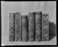 Horizontal Wall Tile with Floral Decoration, Horizontal Wall Tile with Floral Decoration, Horizontal Wall Tile with Floral Decoration [and three unidentified tiles]