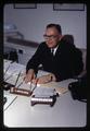 Director G. Burton Wood at his desk, Oregon State University, Corvallis, Oregon, December 1968