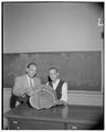"Thomas H. Cody Sr., age 45, and Thomas H. Cody Jr., age 19, a father and son team who entered the School of Forestry," September 1953