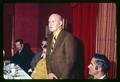 Tom Enright speaking at Oregon School Employees Association meeting, Oregon State University, Corvallis, Oregon, circa 1970