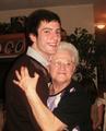 Evan Bosch with his grandmother