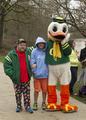 Duck mascot at the Polar Plunge, 2014