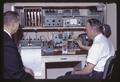 Joe K. Park and Jesse Harmond with electronic laboratory equipment, 1967