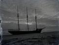 Ship aground on beach, Oregon coast