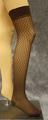 Stockings of textured brown nylon in a honeycomb pattern