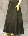 Petticoat of black taffeta with drawstring waistband