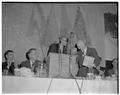 Dean W. F. McCulloch presents a gift at the Forestry Centennial Conference and Fernhopper's Banquet