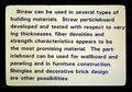 Text of "Building Materials" entry from straw utilization exhibit, Oregon State University, Corvallis, Oregon, circa 1973