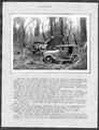 Vehicle next to Sitka Spruce log