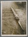 Cambridge University varsity crew on the Thames River before meet with Oxford, circa 1925