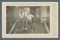 Students on the steps of Cauthorn (now Fairbanks) Hall