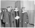 President Jensen (left) and others at commencement, 1962