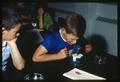 Steve Trent and Colin Seal using microscope at Camp Araga, Southwest Oregon Museum of Science and Industry, Eugene, Oregon, May 1969