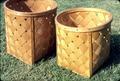 Wastepaper baskets, 1973. 11 x 10.75 x 10.5 inches