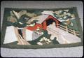 Covered bridge with trees from pattern (22 x 39) as above