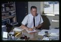 Dr. James Oldfield at his desk, Oregon State University, Corvallis, Oregon, July 1967