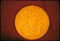 16 inch diameter x 1 inch round decorative carving, 1979