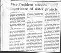 Vice-President Stresses Importance of Water Project
