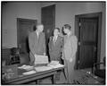 Foreign students meeting with President Strand, Spring 1953