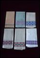 6 hand woven towels 13 x 18 inch, Emma Groat, 1950s or 1960s