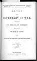 Report of the Secretary of War, being part of the Message and Documents Communicated to the Two Houses of Congress at the Beginning of the Second Session of the Forty-Third Congress. Volume II. Part I