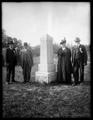 Champoeg Monument and pioneers.