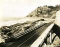 Bridge over river on coast