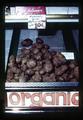 Organic potatoes at store, Oregon, circa 1971