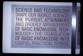 Science and Technology definition poster, circa 1965