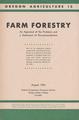 Oregon Agriculture: Farm Forestry, August 1952