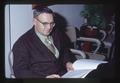 Bob Raleigh at desk in dean's office, Oregon State University, Corvallis, Oregon, March 1973