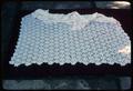 46 x 64 inch crocheted spread. Unfinished. Started about three years ago, still needs ruffled edging on it