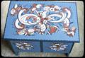 12 x 8 x 9 inch blue chest, 1978 (also serves as a stool)