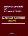 Japanese Journal of Religious Studies, Tables of Contents:  1974-2003