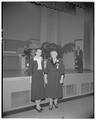 Vera Haskell Brandon, Dean of Home Economics (right), and speaker, Kathanne J. Personius from Cornell, at wing dedication, February 1954