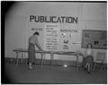 Publications booth at Senior Weekend, circa 1960