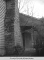 Grant cabin, door by chimney